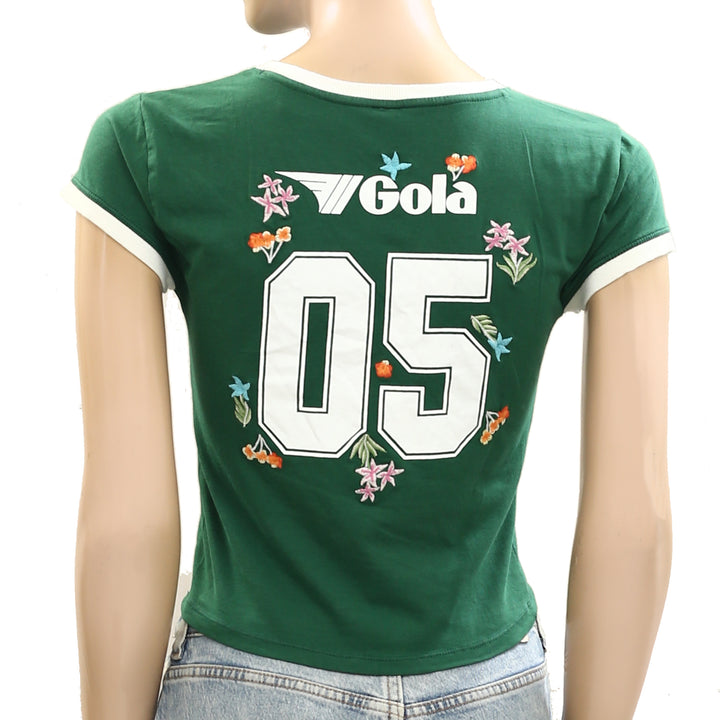 Gola x Anthropologie Runner Cropped Baby Tee Blouse Top