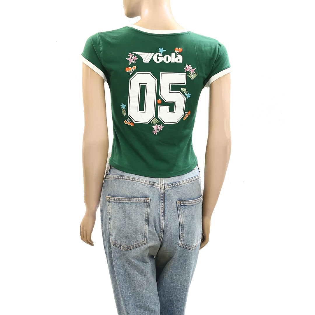 Gola x Anthropologie Runner Cropped Baby Tee Blouse Top