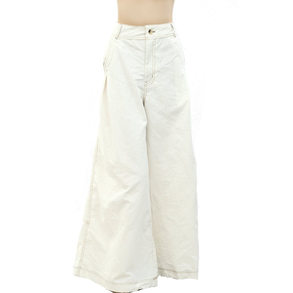 Free People Out Of Touch Extreme Wide-Leg Pants L