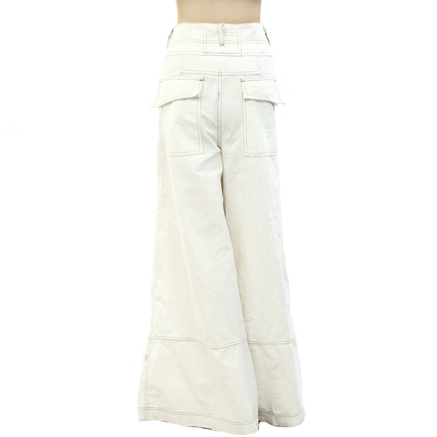 Free People Out Of Touch Extreme Wide-Leg Pants L