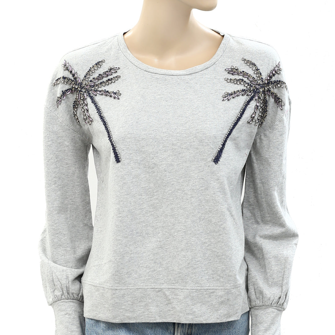 Lilly Pulitzer Tippie Embellished Sweatshirt Top M