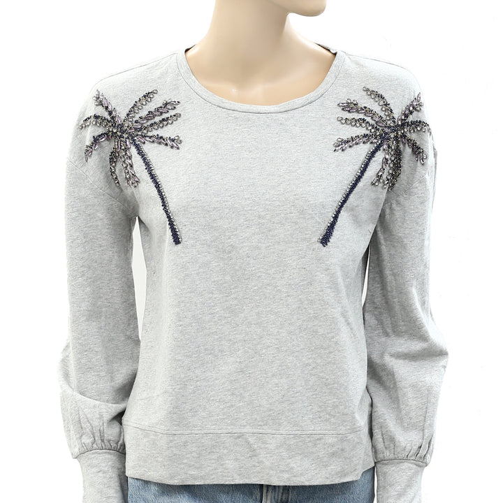 Lilly Pulitzer Tippie Embellished Sweatshirt Top M