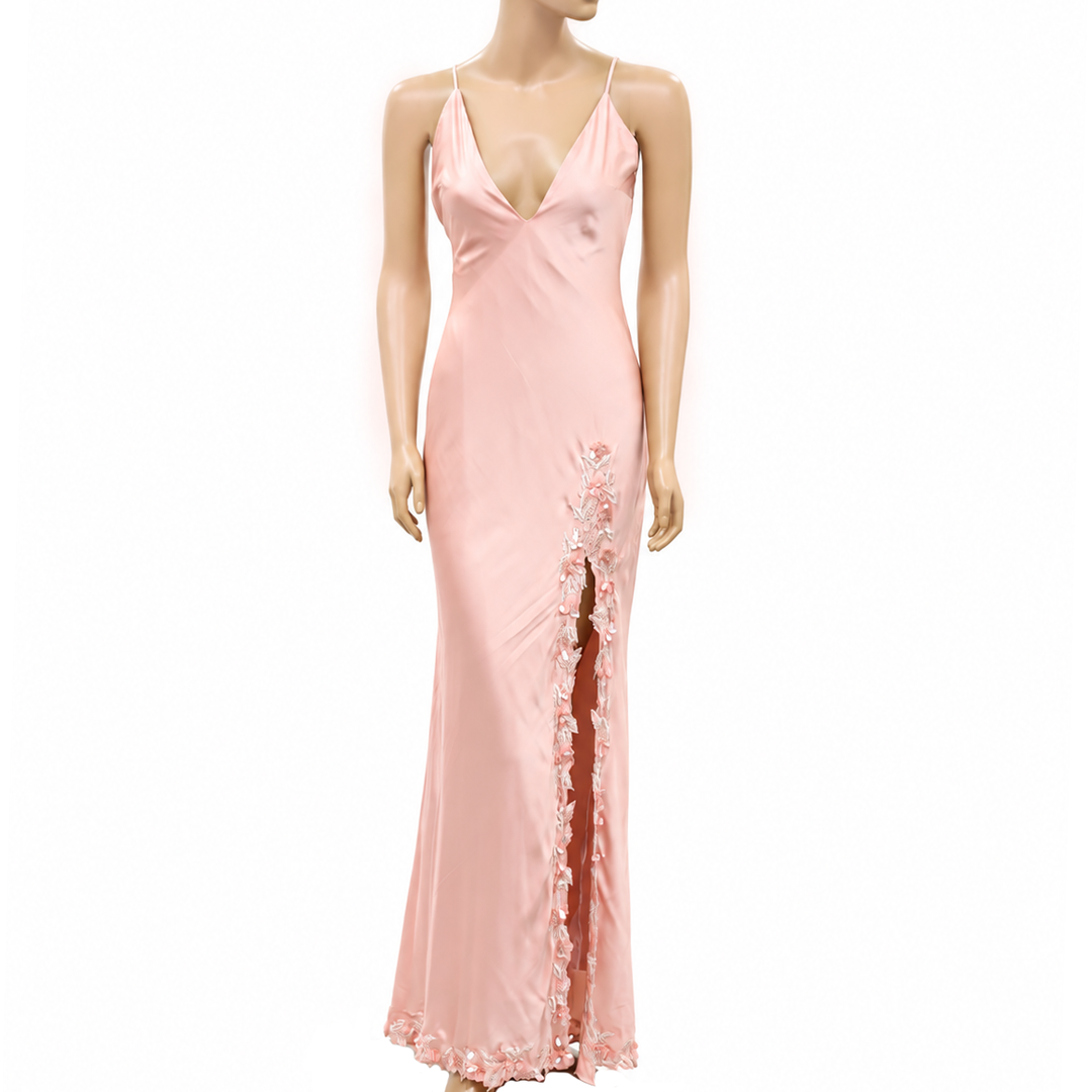 NBD Sequin Beaded Embellished Slip Maxi Dress