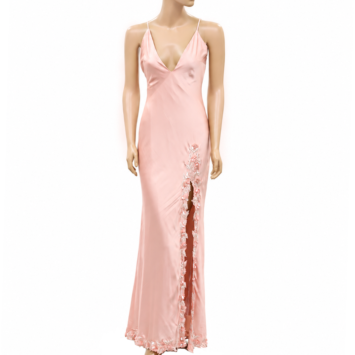 NBD Sequin Beaded Embellished Slip Maxi Dress