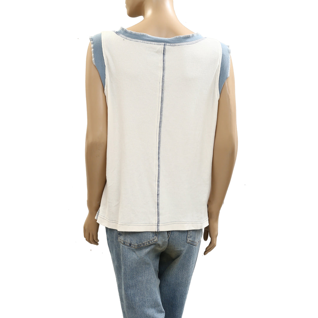 Anthropologie Pilcro Colorblock Muscle Tank Blouse Top