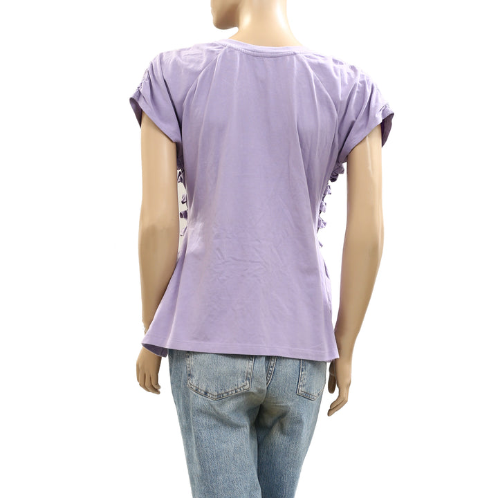 Maeve Anthropologie Smocked Ruffle Top