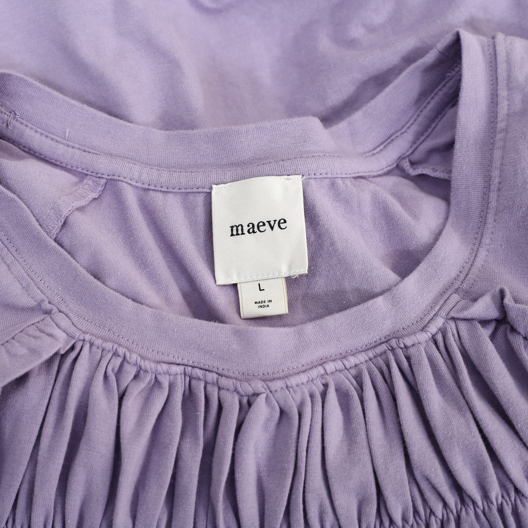 Maeve Anthropologie Smocked Ruffle Top