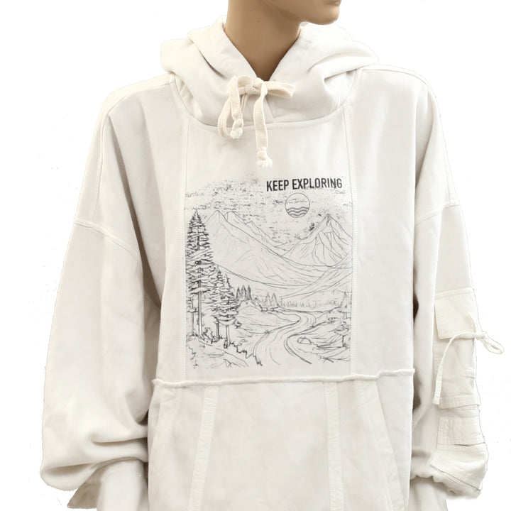 Anthropologie Daily Practice Base Weight Graphic Hoodie Top