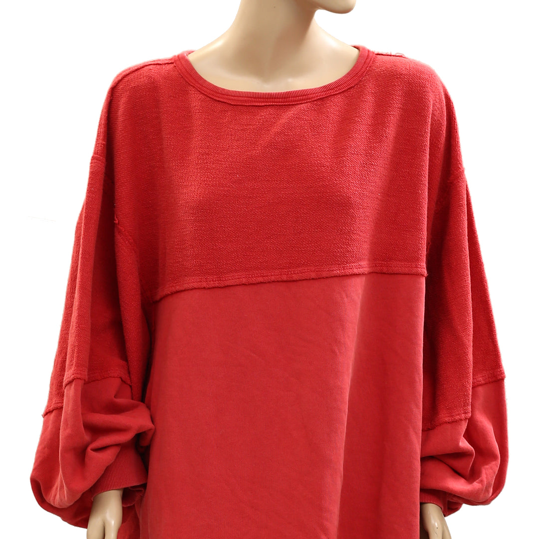 Free People We The Free Coastal Solid Crew Sweatshirt Top