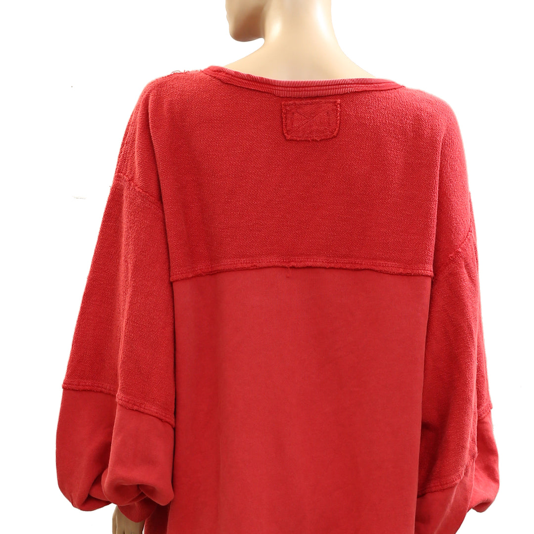 Free People We The Free Coastal Solid Crew Sweatshirt Top