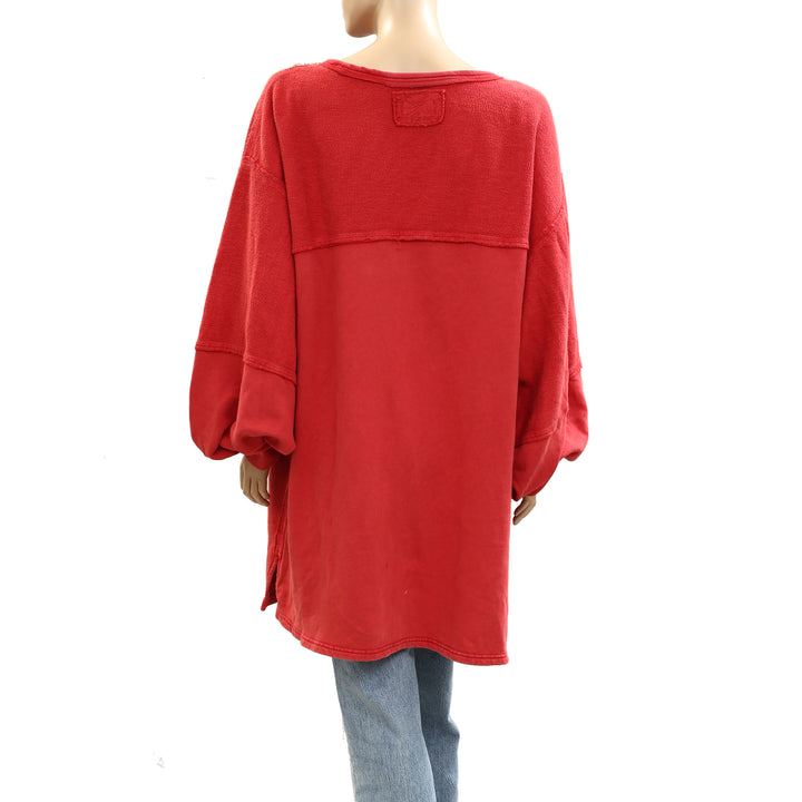 Free People We The Free Coastal Solid Crew Sweatshirt Top