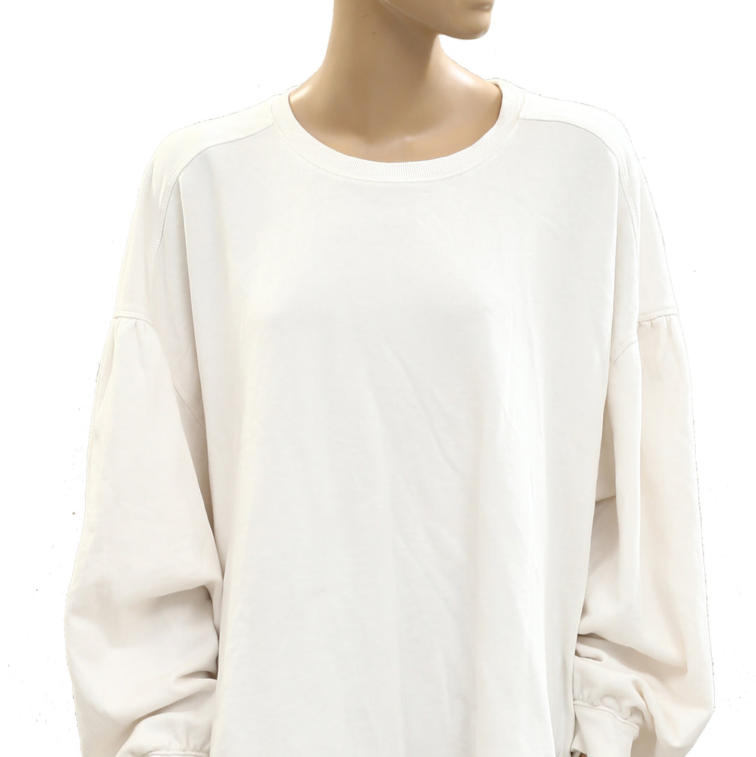 By Anthropologie Tulle-Hem Pullover Sweatshirt Top