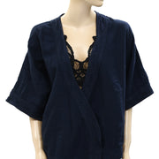 Free People Endless Summer Solid Cover-up Blouse Top