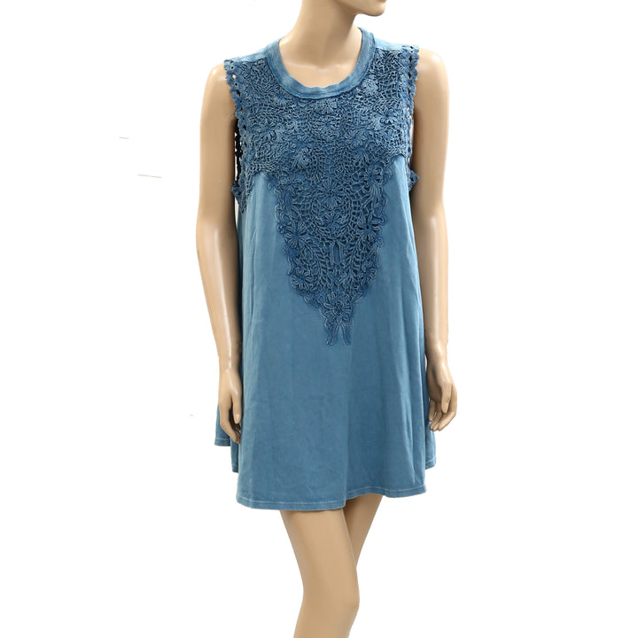 Free People Lavender Fields Mini Shift Dress