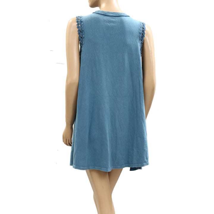 Free People Lavender Fields Mini Shift Dress