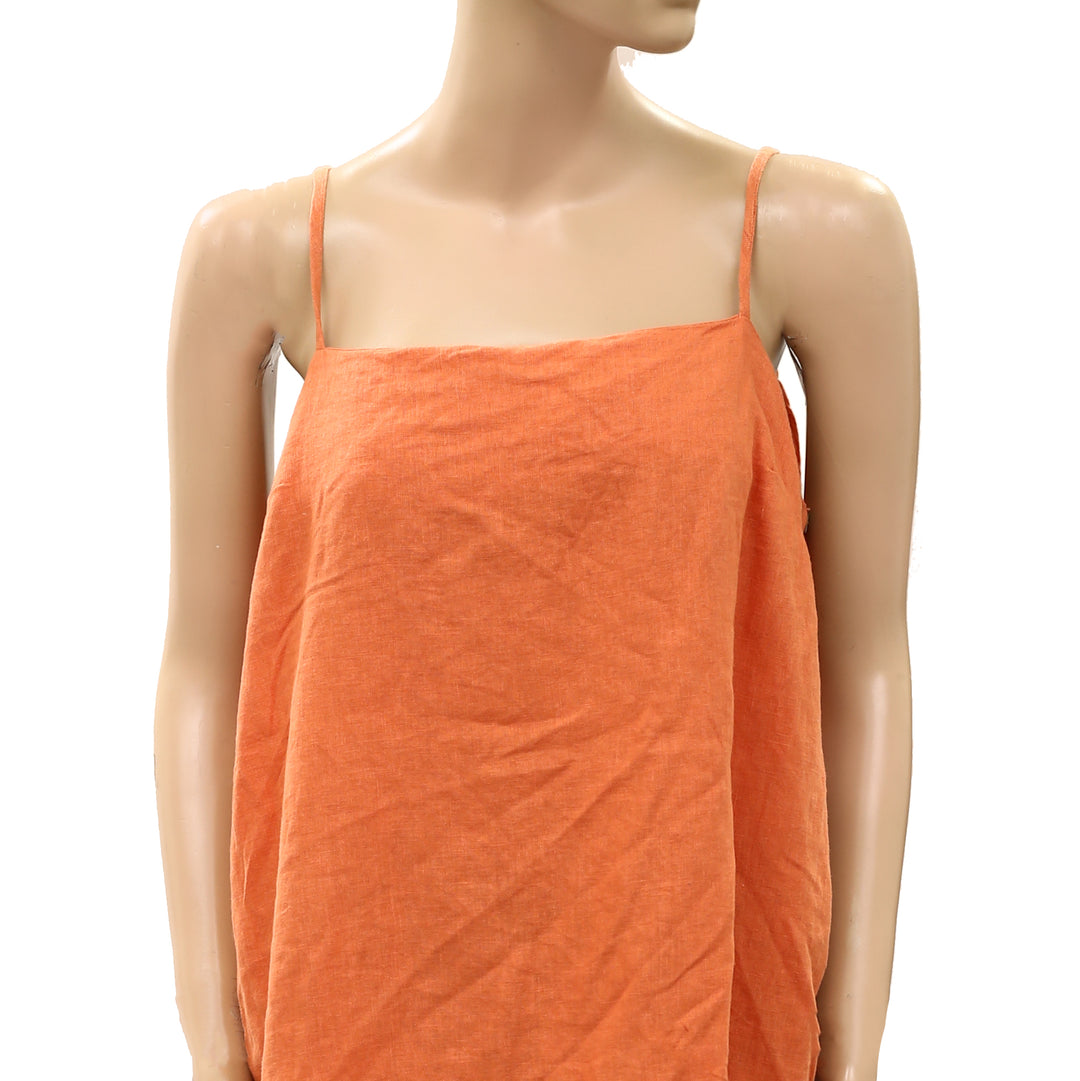 Free People Free-Est Sightseer Linen Tank Tunic Top