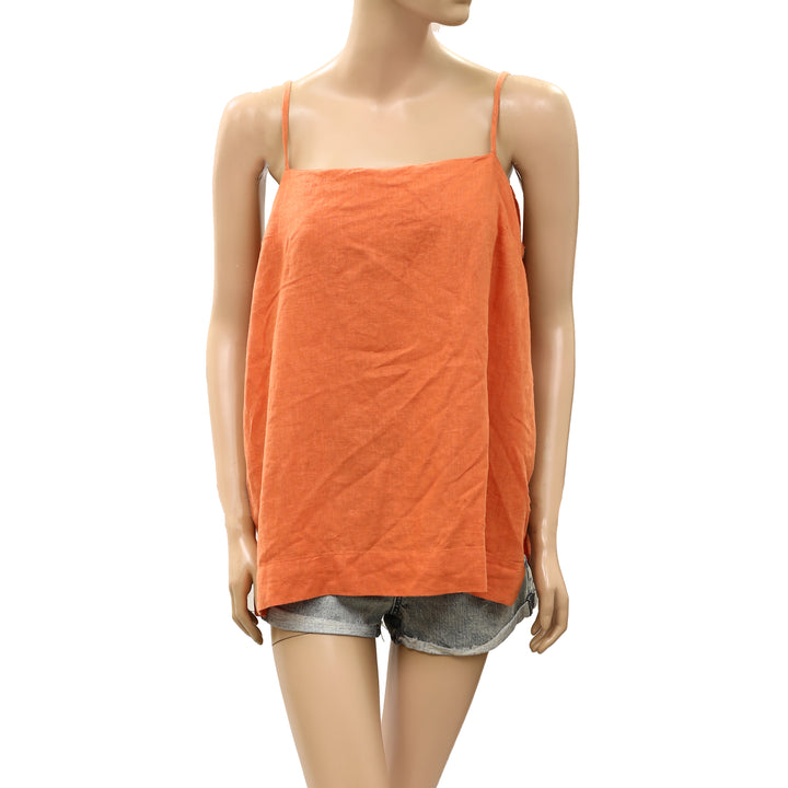 Free People Free-Est Sightseer Linen Tank Tunic Top
