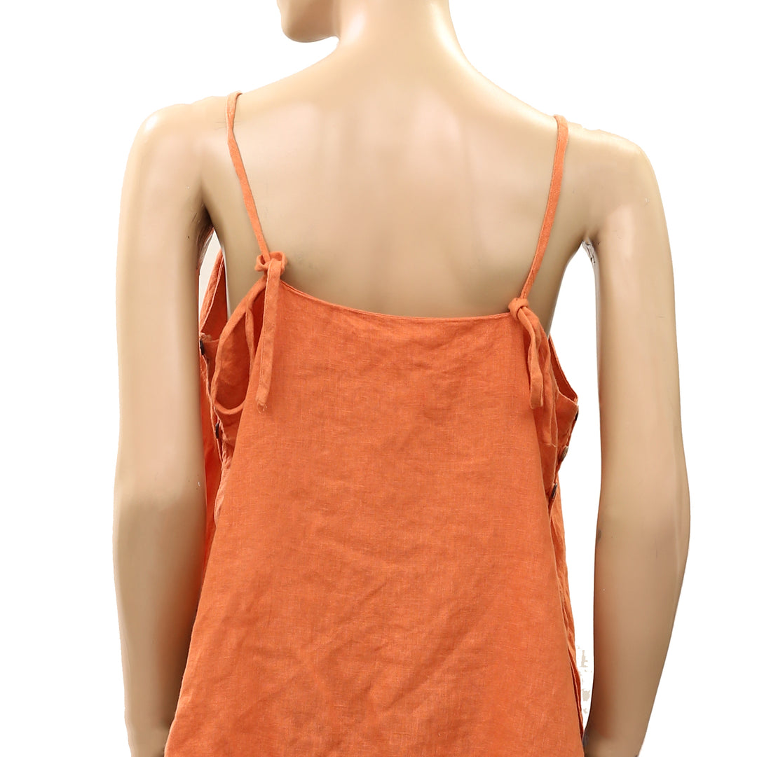 Free People Free-Est Sightseer Linen Tank Tunic Top