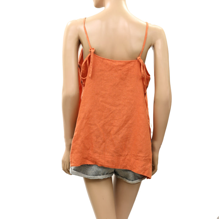 Free People Free-Est Sightseer Linen Tank Tunic Top