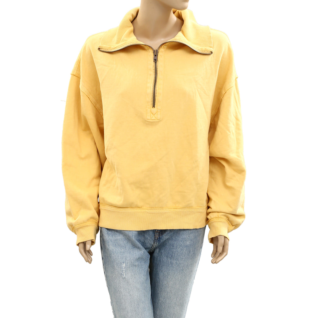 Free People We The Free Parker Half-Zip Pullover Sweatshirt