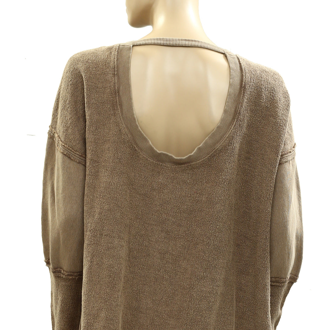 Free People Midnight Drift Pullover Sweatshirt Top