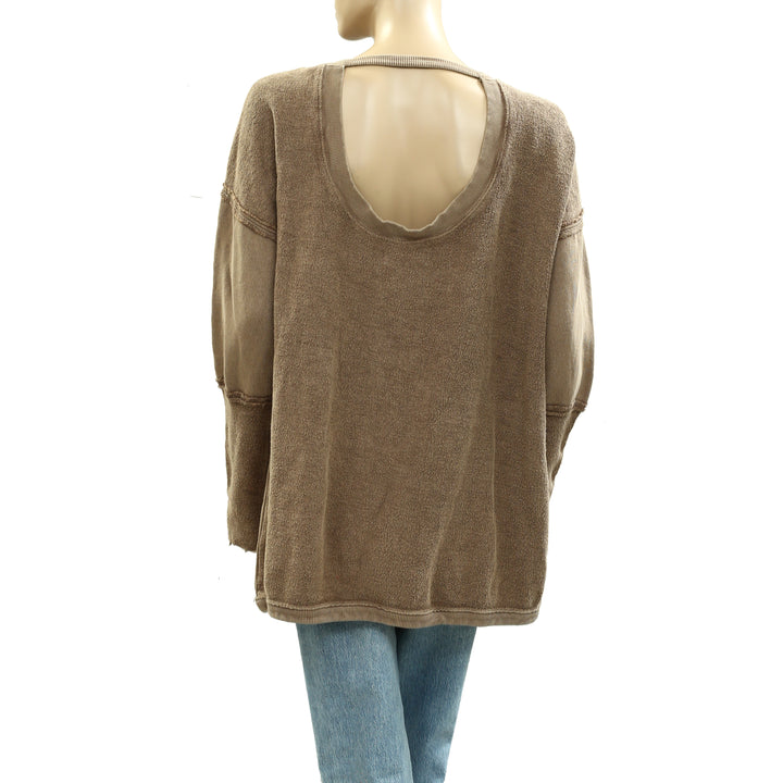 Free People Midnight Drift Pullover Sweatshirt Top