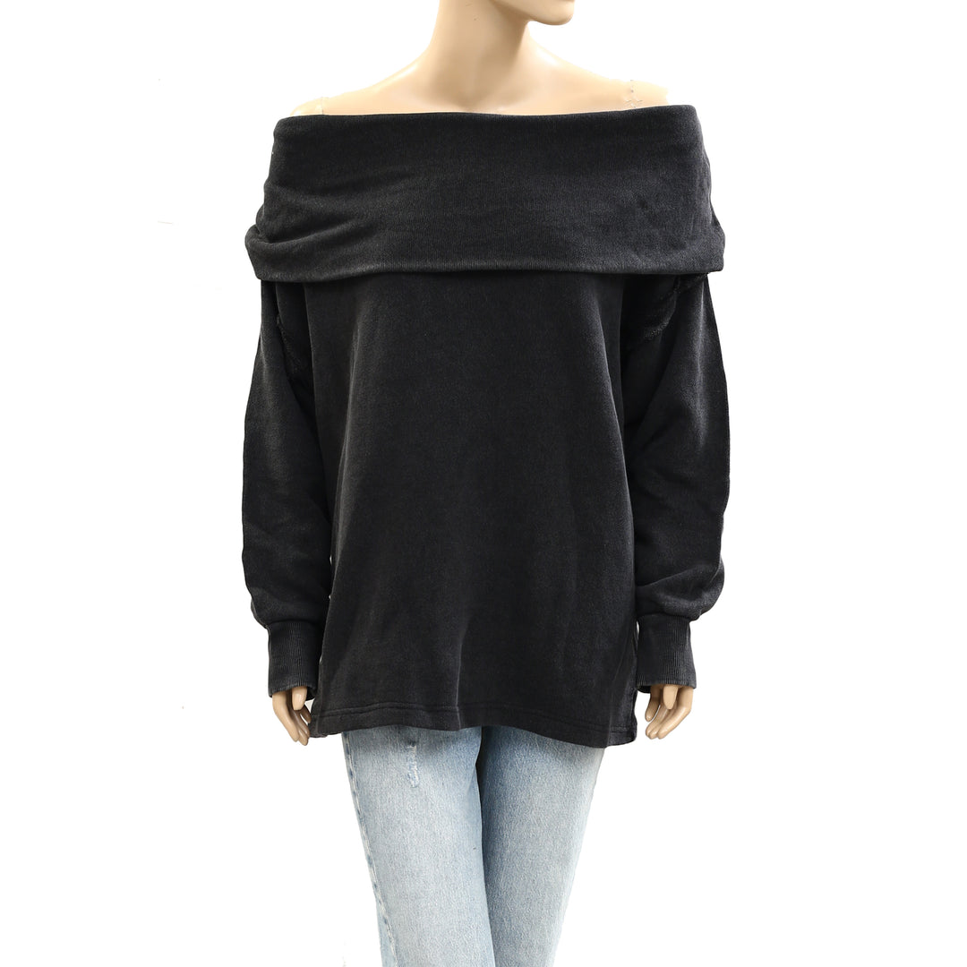 Free People Off Chill Sweatshirt Tunic Top