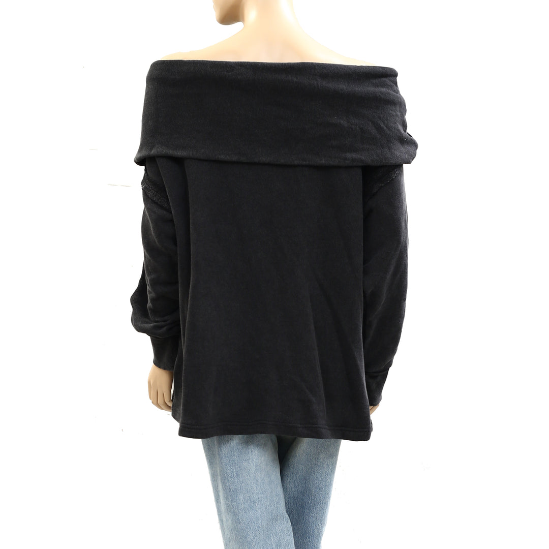 Free People Off Chill Sweatshirt Tunic Top