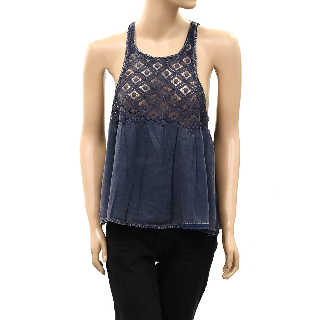 Free People Wandering Light Blouse Top
