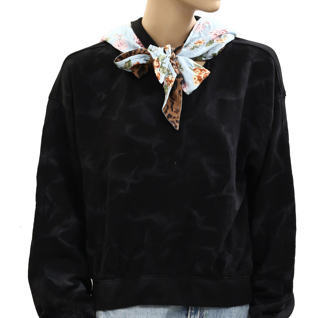 Free People Headscarf Hoodie Sweatshirt Top