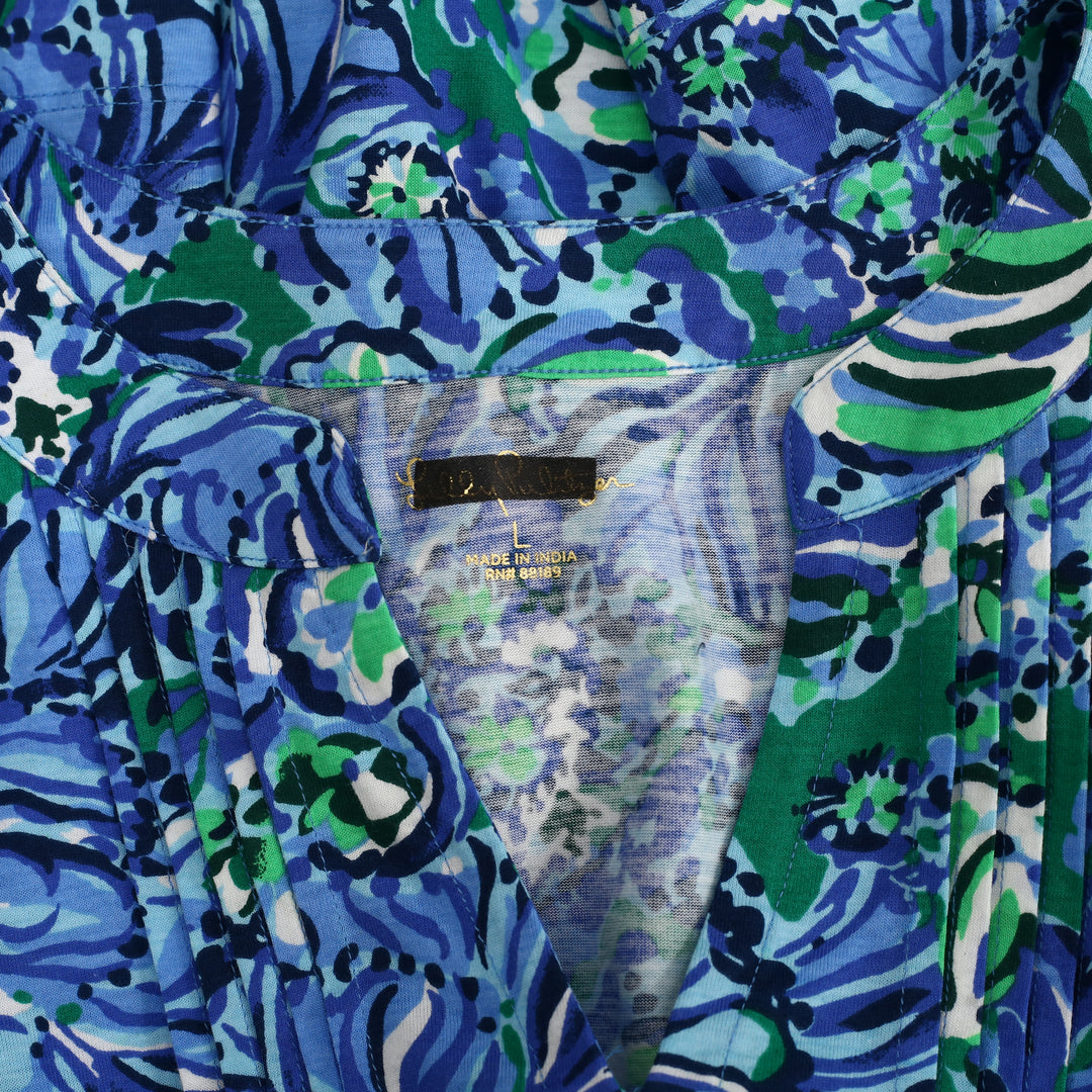 Lilly Pulitzer Floral Printed Long Sleeve Mini Dress