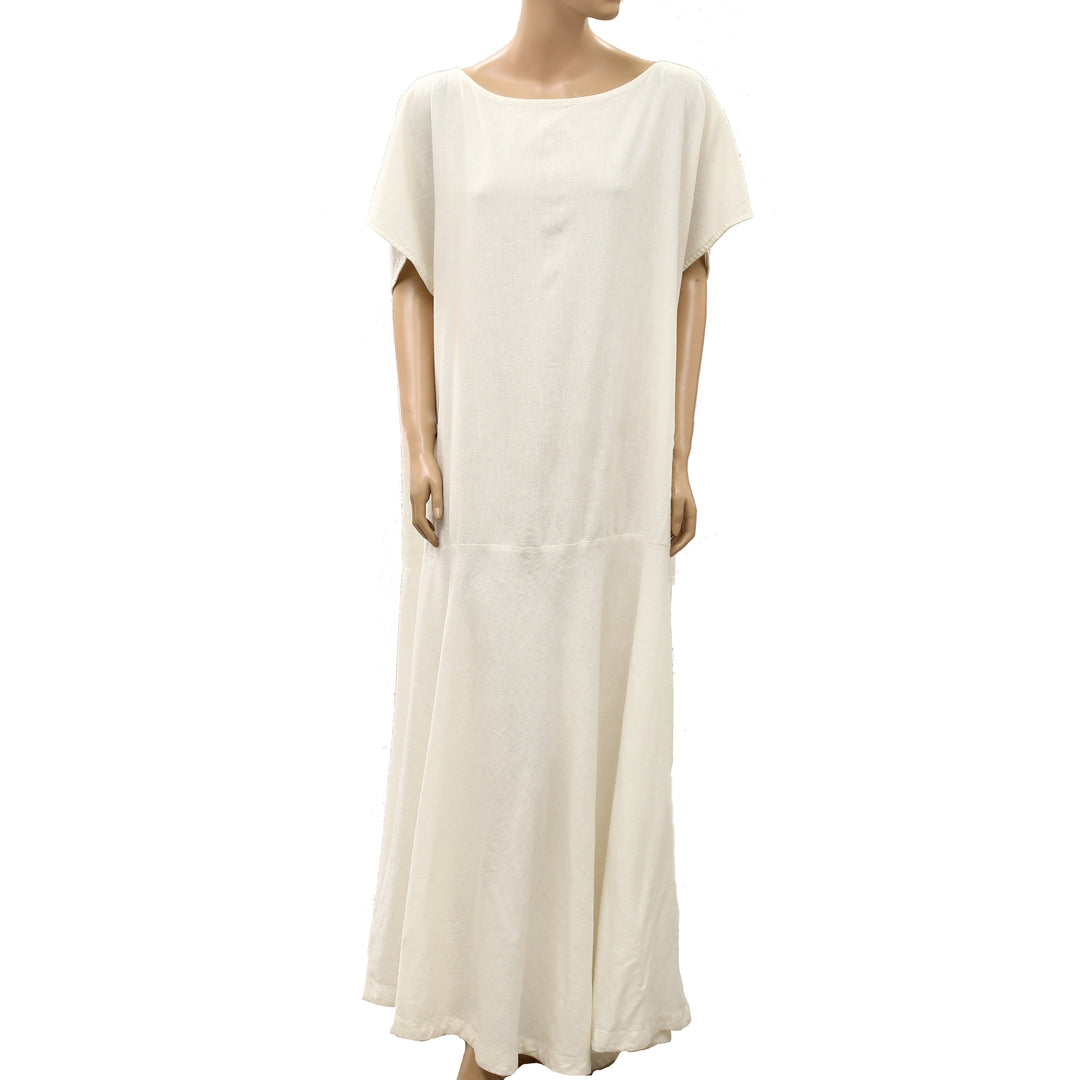 Free People Free-Est Sandshell Linen Tierney Maxi Dress