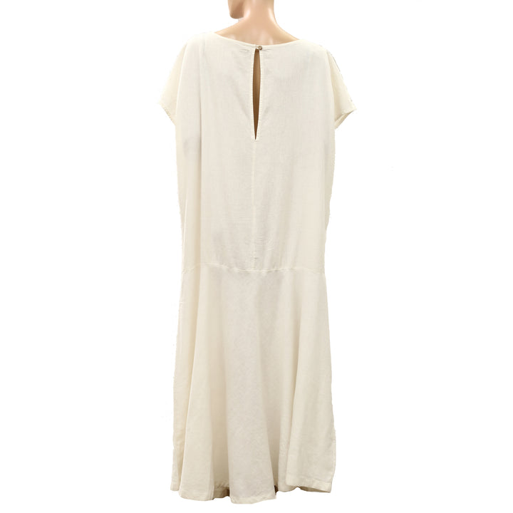 Free People Free-Est Sandshell Linen Tierney Maxi Dress