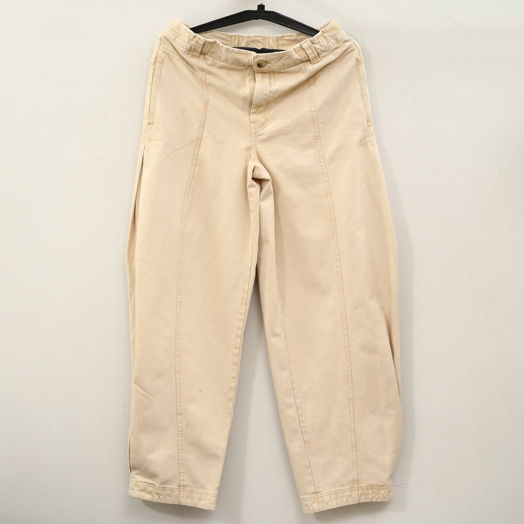 Free People Women's Jeans Pants Denim Mid-Rise Balloon Leg Cotton