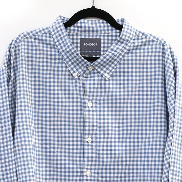 Bonobos Plaid Long Sleeve Print Buttondown Men's Shirt