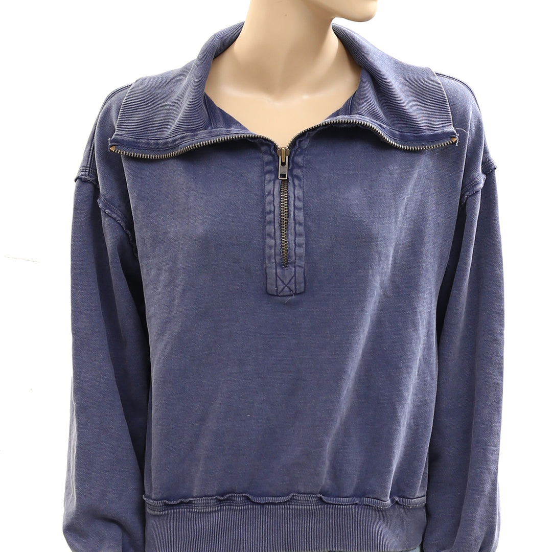 Free People We The Free Parker Half-Zip Pullover Sweatshirt