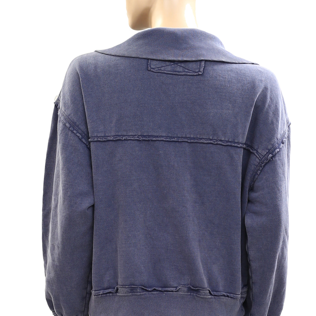 Free People We The Free Parker Half-Zip Pullover Sweatshirt