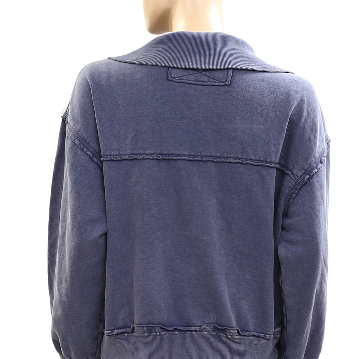 Free People We The Free Parker Half-Zip Pullover Sweatshirt