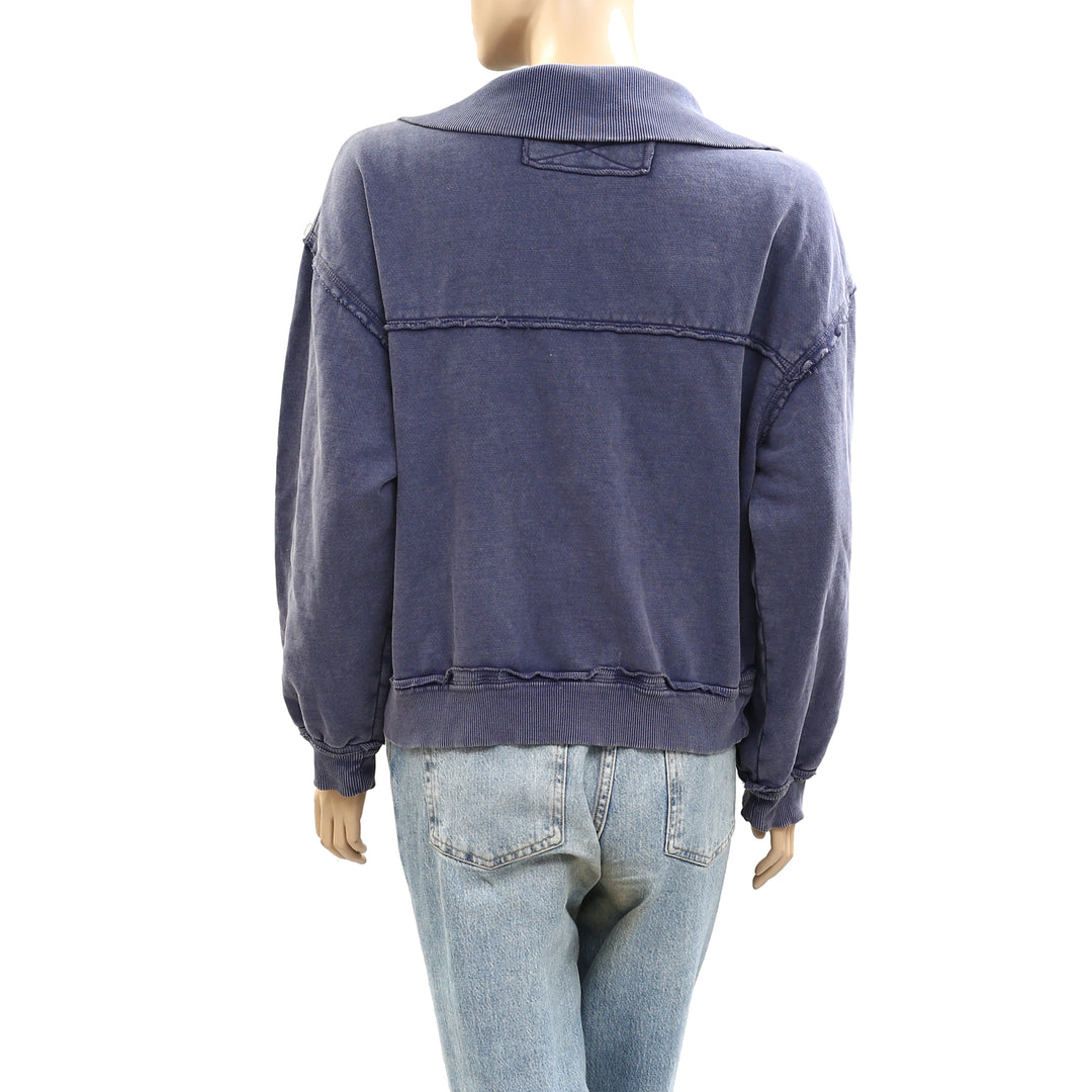 Free People We The Free Parker Half-Zip Pullover Sweatshirt