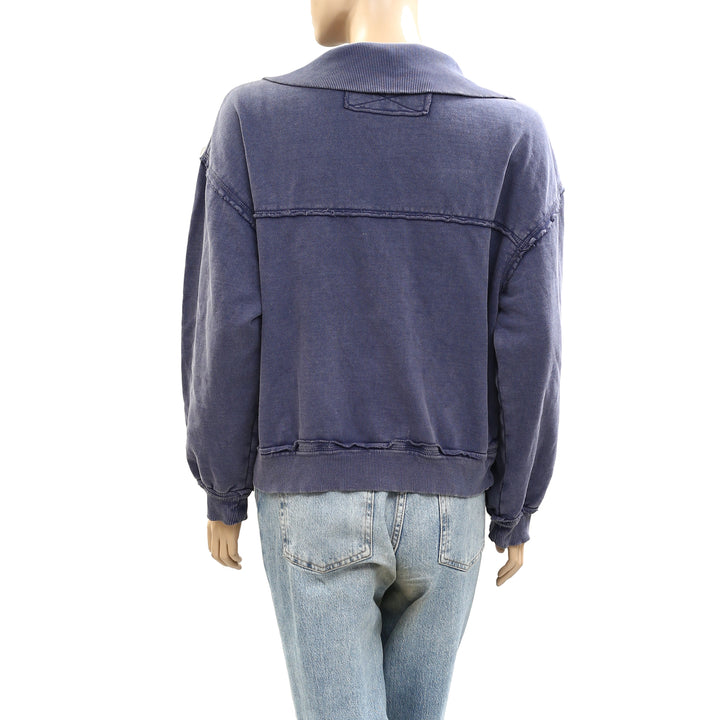 Free People We The Free Parker Half-Zip Pullover Sweatshirt