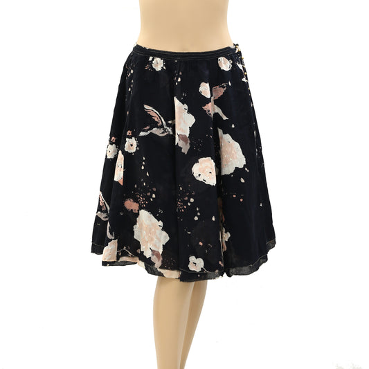 Anthropologie Floral Printed Skirt