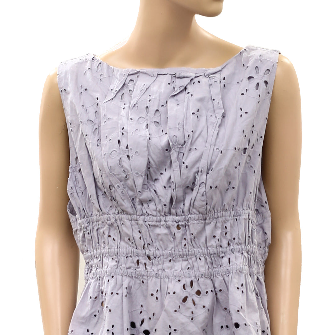 Free People Jude Eyelet Embroidered Blouse Top