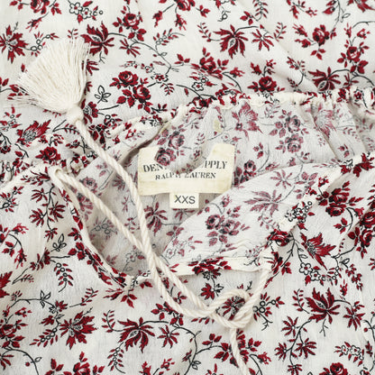 Denim & Supply Ralph Lauren Floral Printed Ruffle Blouse Top