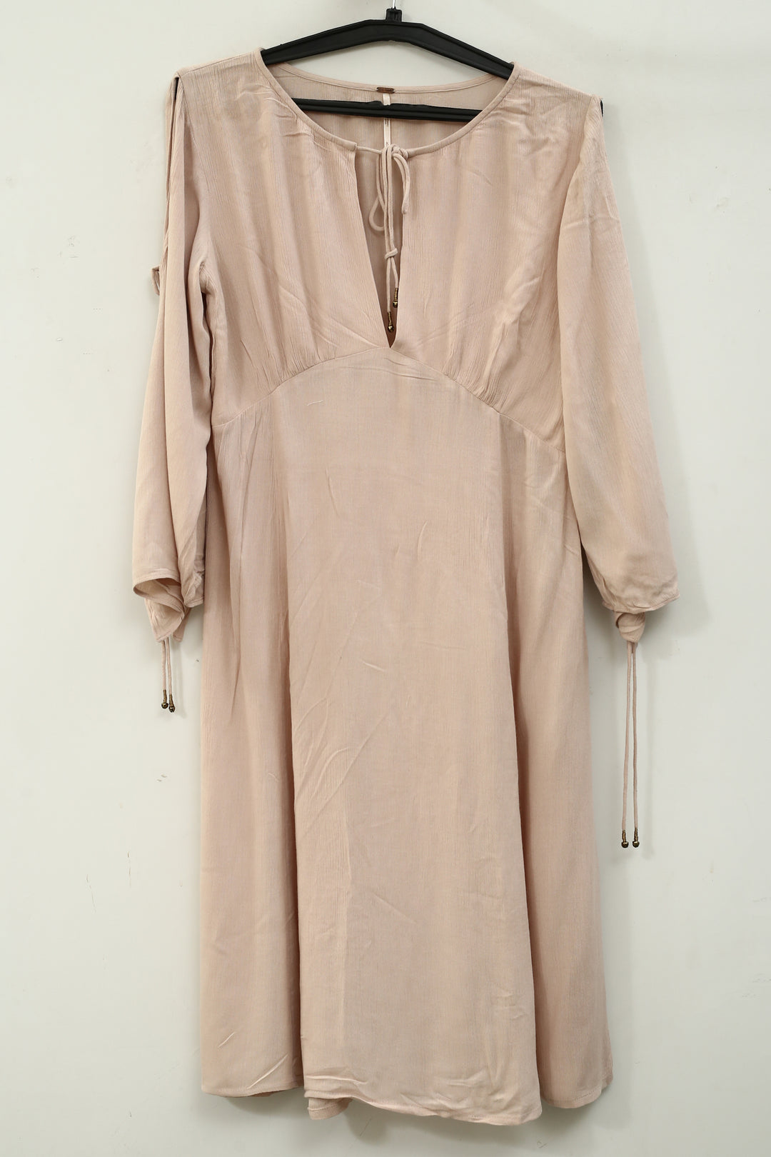 Free People Midi Dress Slit Sleeve A-line silhouette Boho