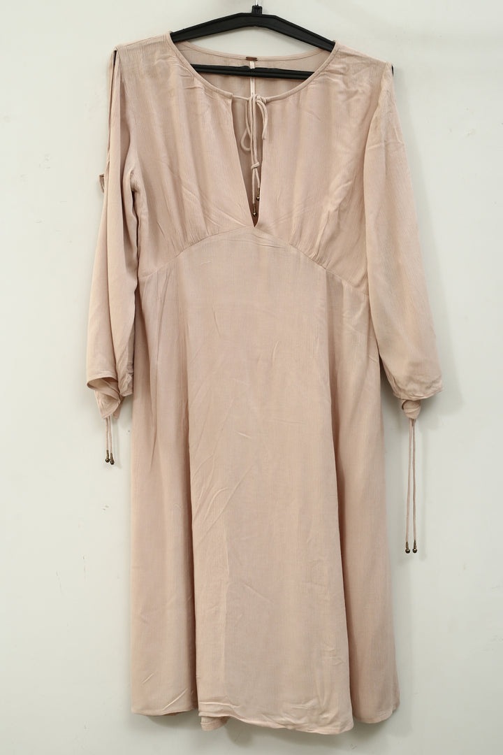 Free People Midi Dress Slit Sleeve A-line silhouette Boho
