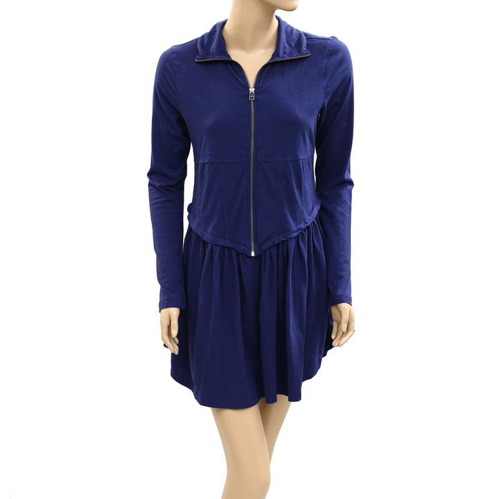 Daily Practice By Anthropologie Taylor Long-Sleeve Zip-Front Mini Dress