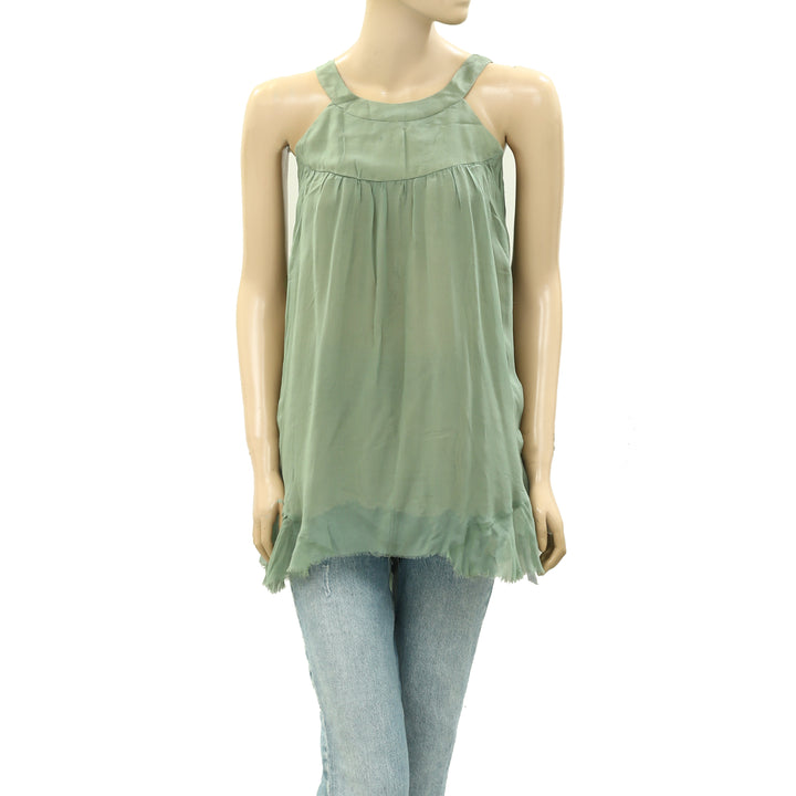 Saivana Anthropologie Green Tunic Tank Top