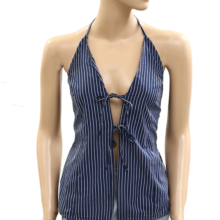 Anthropologie LyreBird Cotton Tie-Front Vest