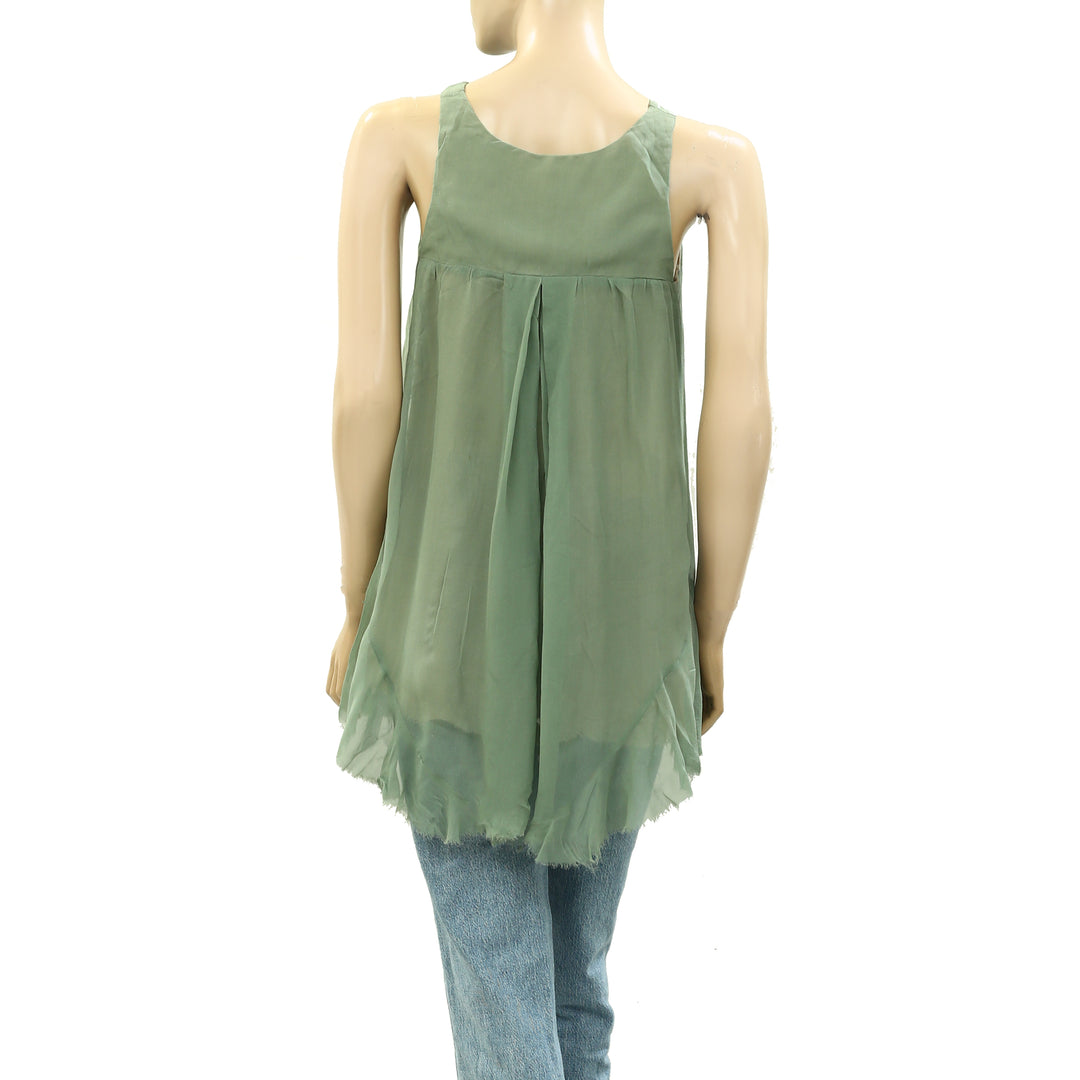 Saivana Anthropologie Green Tunic Tank Top