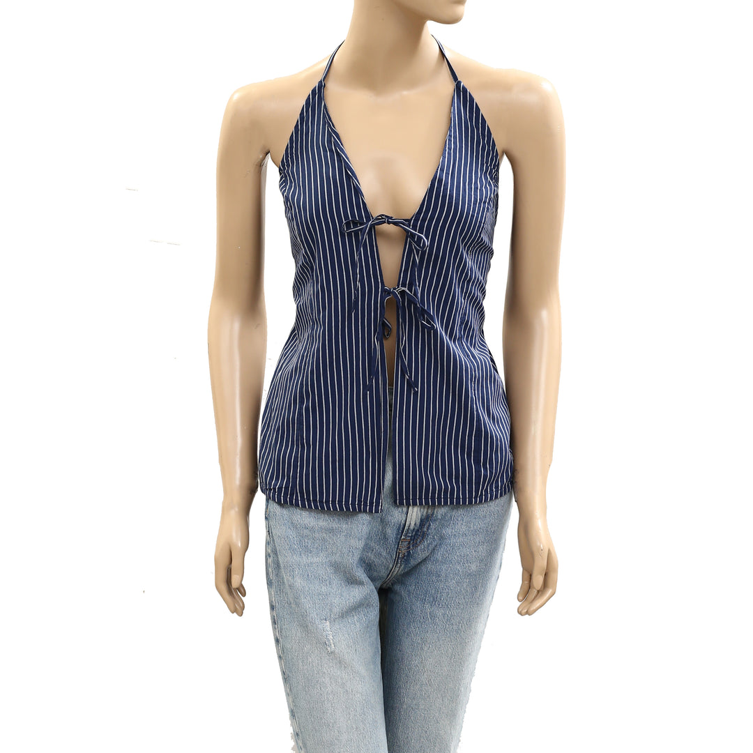 Anthropologie LyreBird Cotton Tie-Front Vest